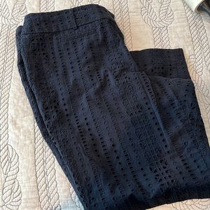 LOFT Julie Cropped Eyelet Pants